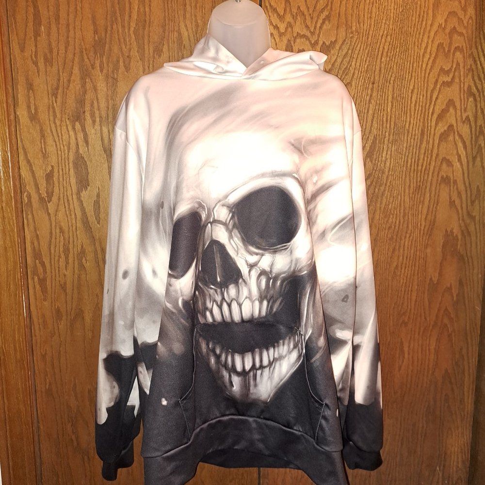 Awesome Skull-All Over Print Unisex Hoodie size XXL/XXXL - Picture 2 of 11